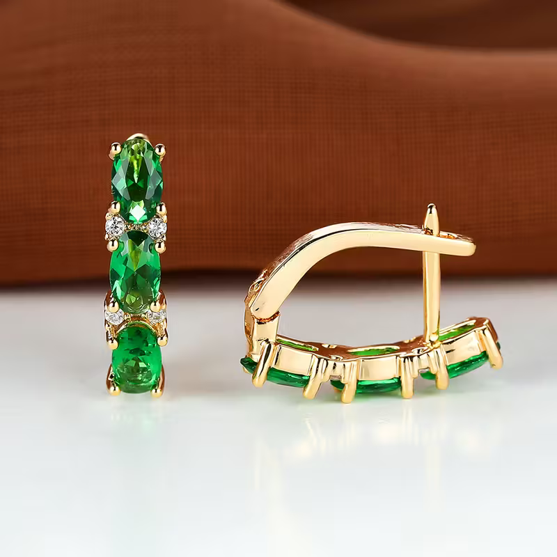 Trio Zielonych Kolczyków