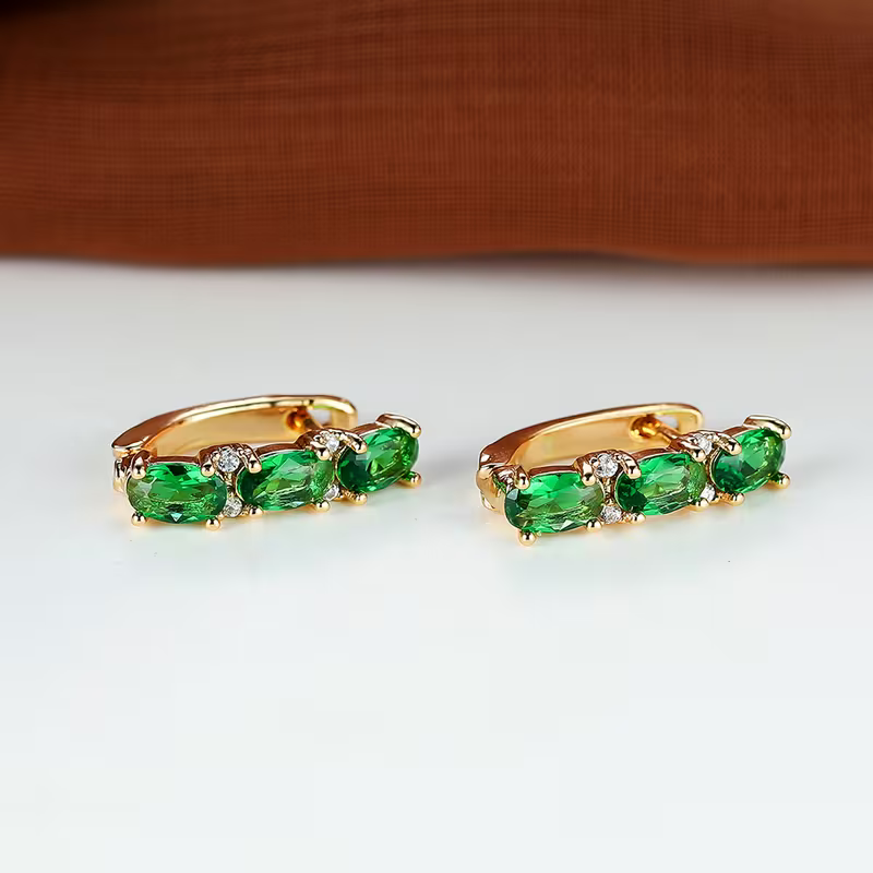 Trio Zielonych Kolczyków