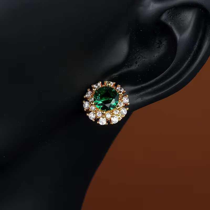 Królewskie kolczyki z aureolą