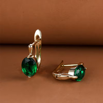 Owalne kolczyki świecące