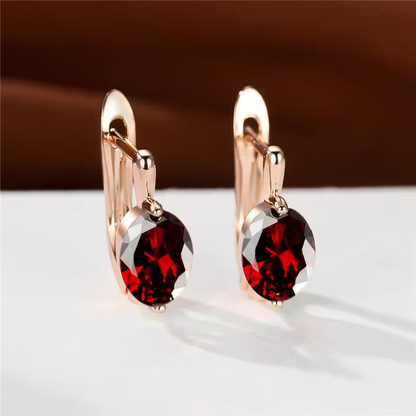 Owalne kolczyki świecące