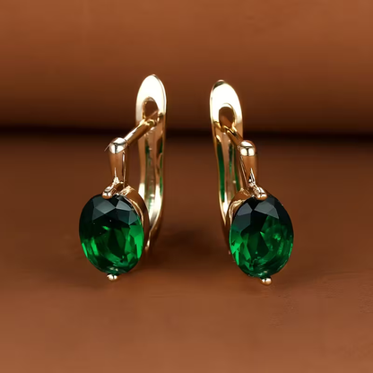 Owalne kolczyki świecące