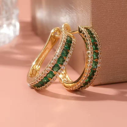 Kolczyki Szmaragdowy Blask