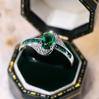 Pierścionek z falą w stylu vintage