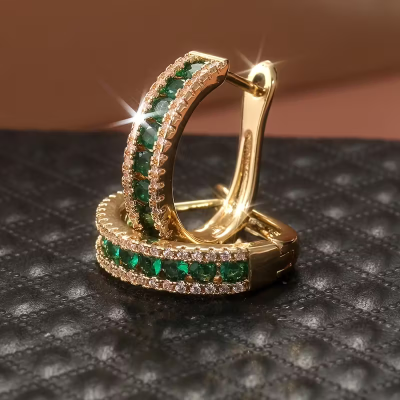 Kolczyki Szmaragdowy Blask