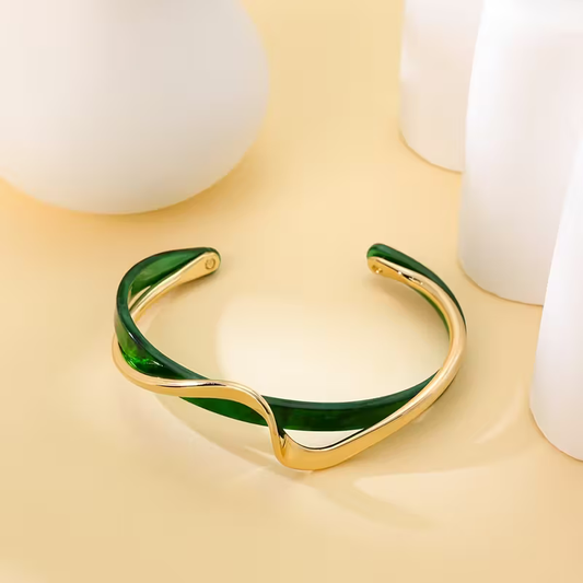 Bransoletka z szmaragdową falą